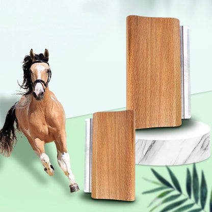 pet hair remover for horses with beech wood handle, perfect for grooming and fur care.